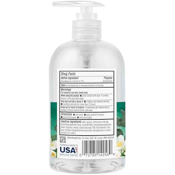 Germ-X ANTIBACTERIAL HAND SOAP, MOISTURIZING LIQUID HAND WASH FOR KITCHEN, PH BALANCED & DERMATOLOGIST TESTED, BACK TO SCHOOL SUPPLIES, WHITE TEA & EUCALYPTUS, 12 OZ PUMP BOTTLE (PACK OF 4) - Image 3